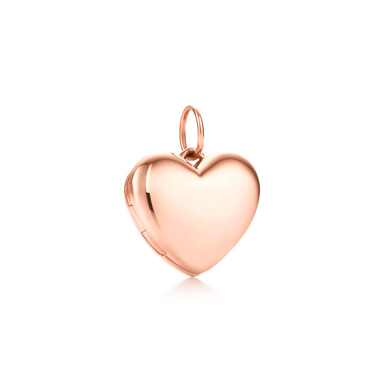 Heart locket in 18k rose gold, small 