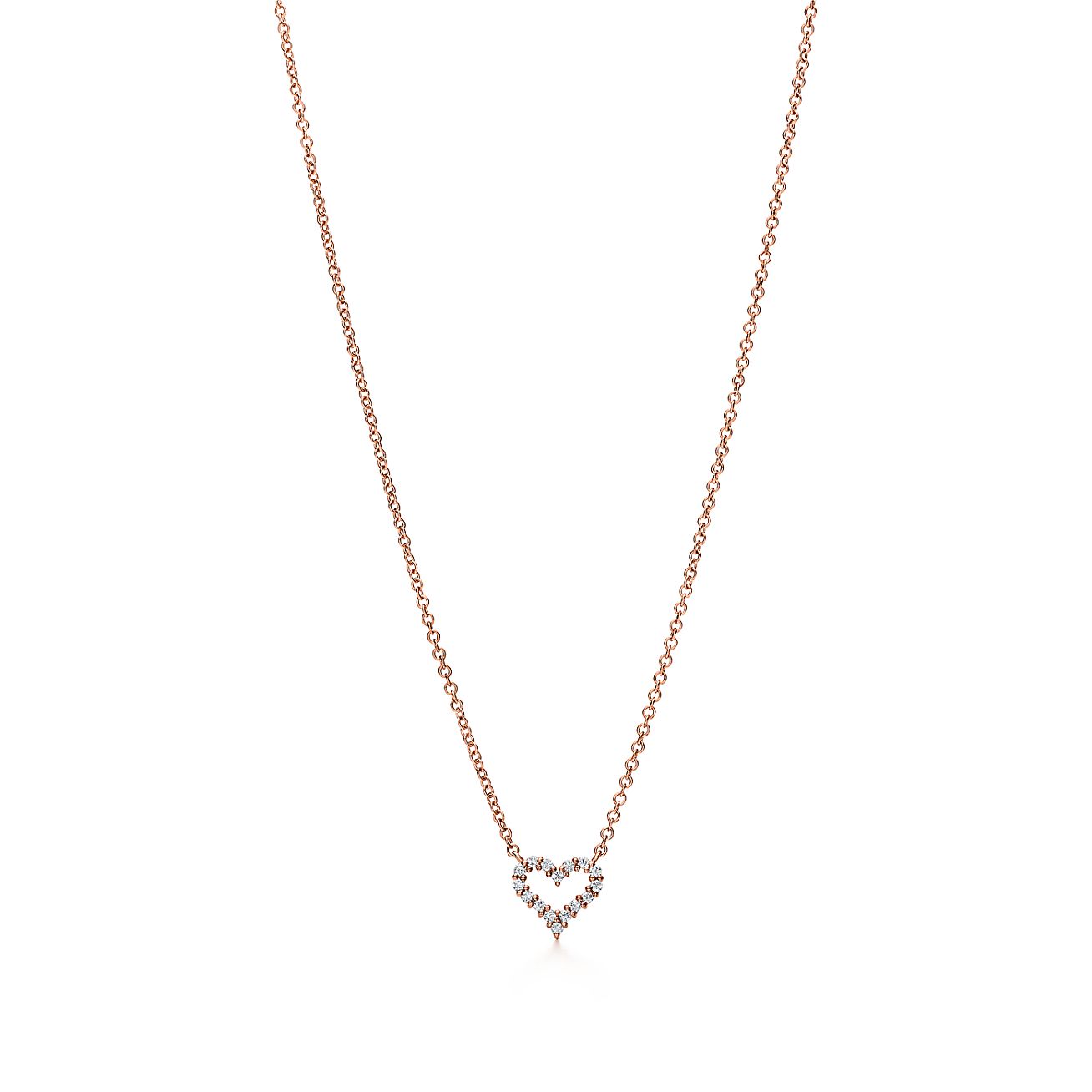 Heart pendant in 18k rose gold with 