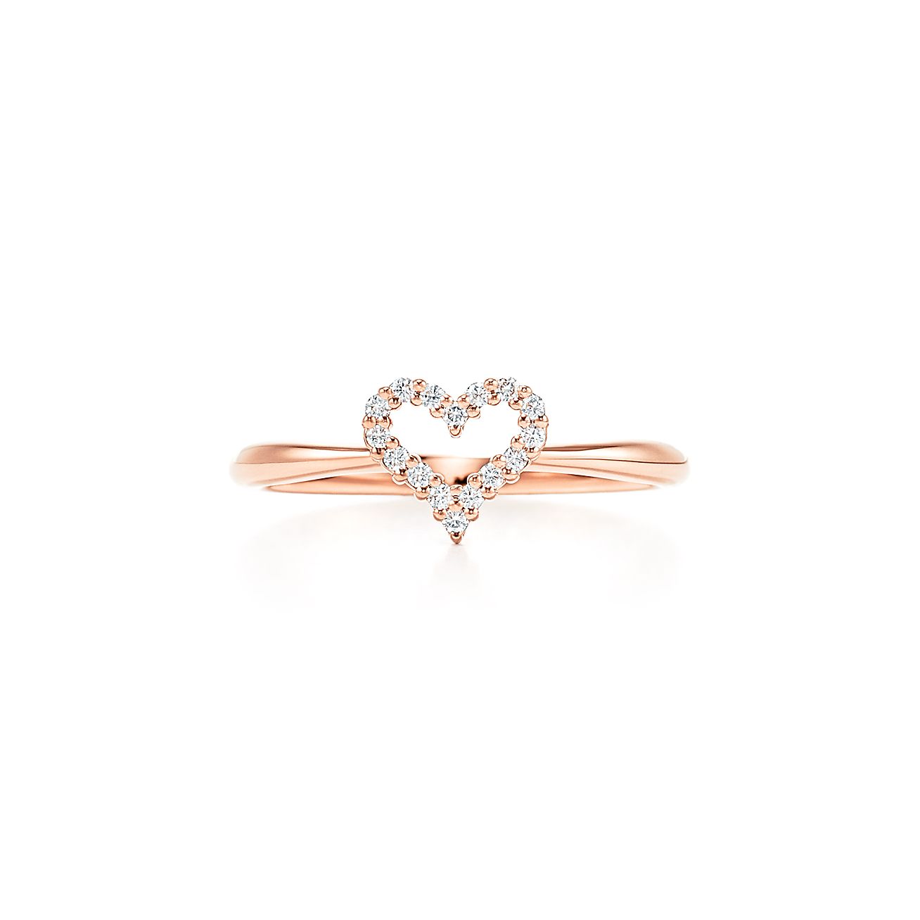 Heart ring in 18k rose gold with 