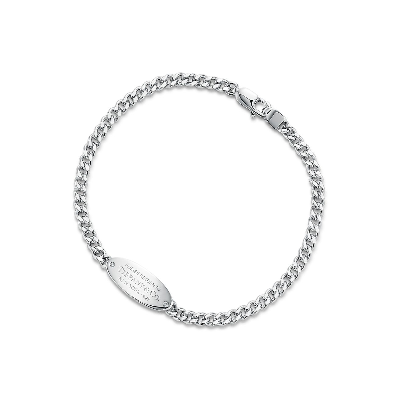 リターン トゥ ティファニー オーバル I D ブレスレット ダイヤモンド スターリングシルバー ミディアム Tiffany Co