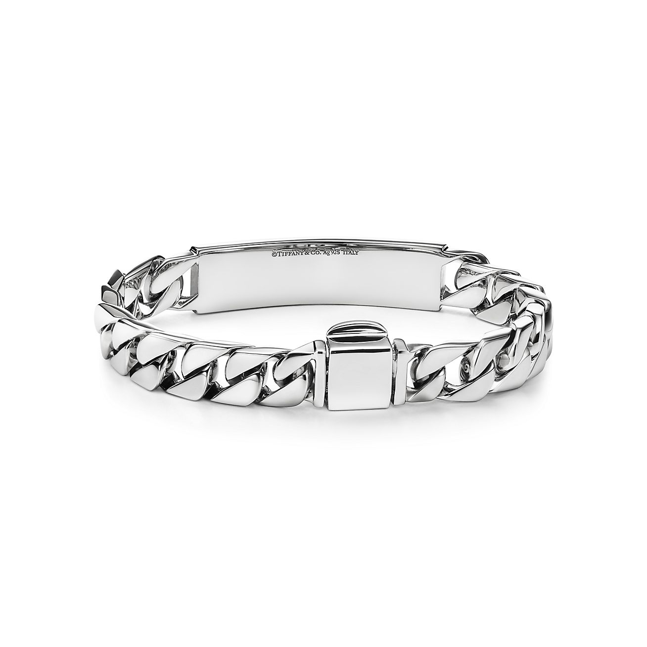 Amigo ID Bracelet for men in Sterling Silver with Diamond