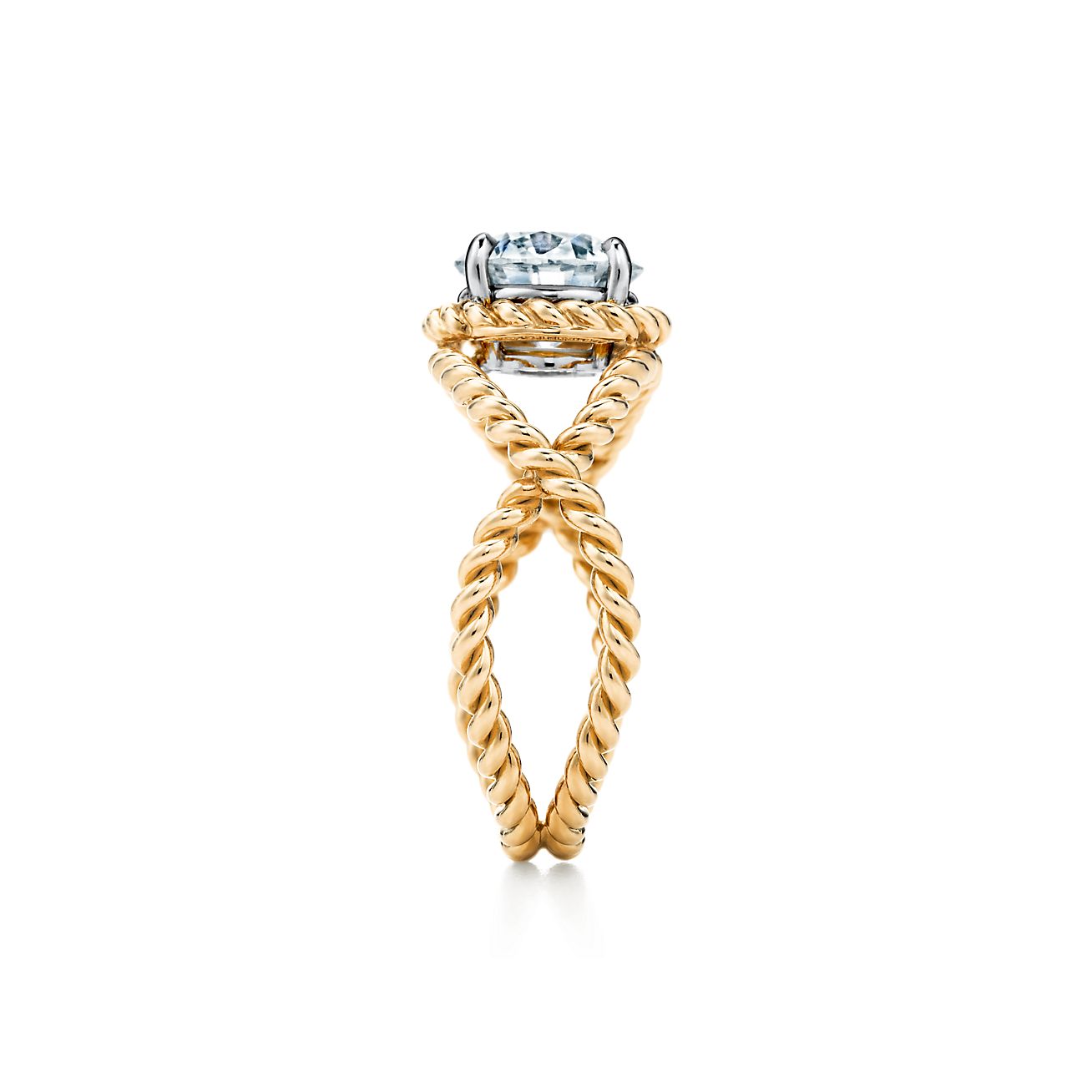 14kt rose gold rope engagement ring RP8108 | AnjaysDesigns