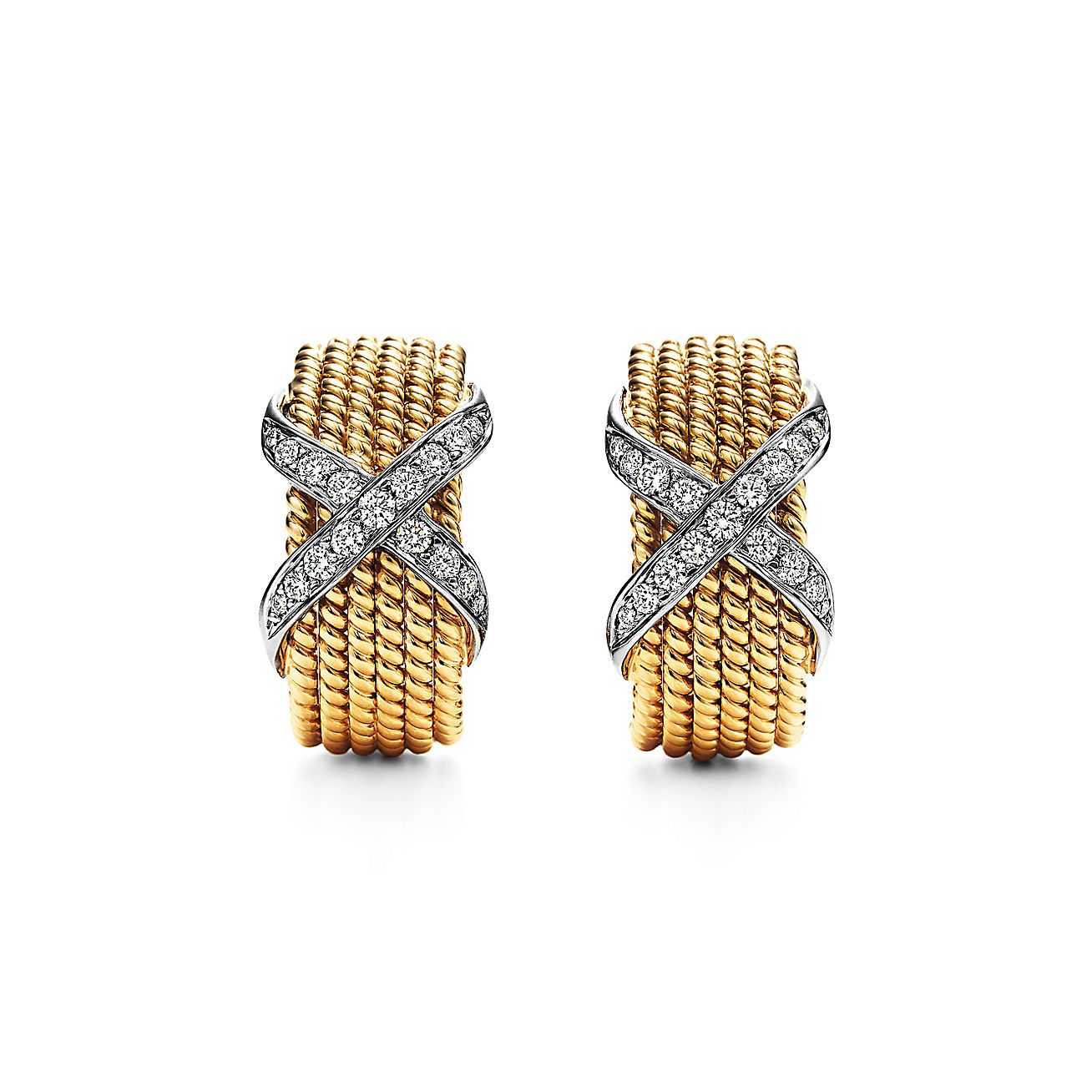 Jean Schlumberger by Tiffany Rope Six-Row Ear Clips — 10907144