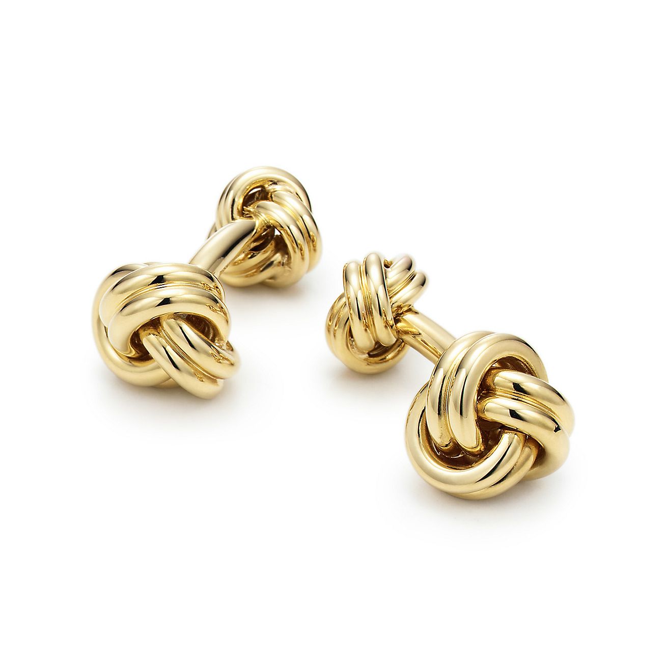 Knot cuff links in 18k gold. | Tiffany 