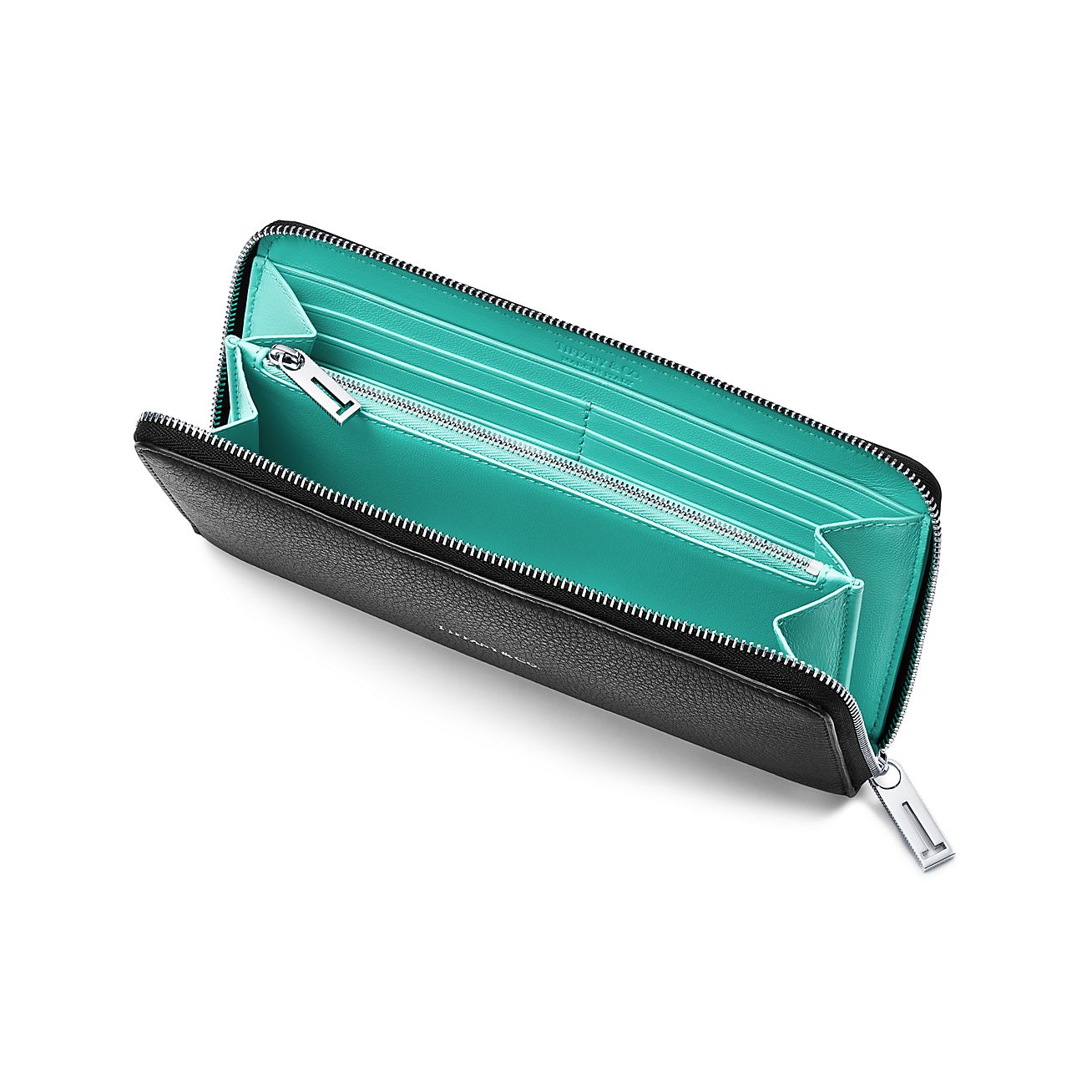 Large Zip Wallet in Black Leather | Tiffany & Co.