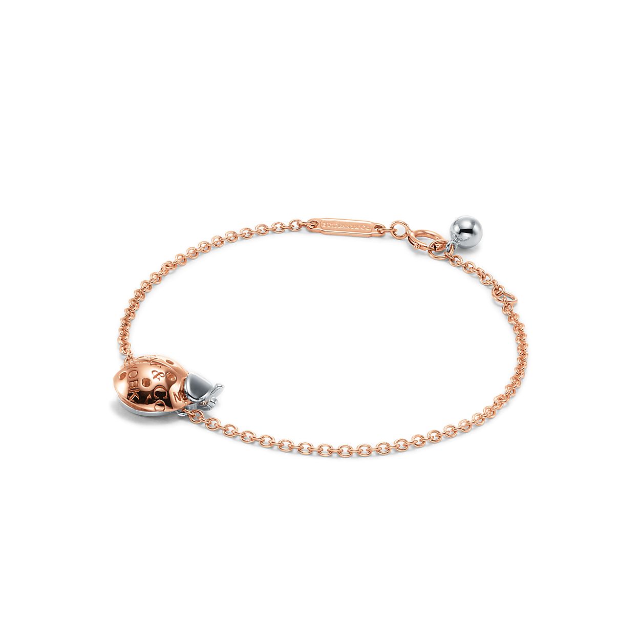 リターン トゥ ティファニー Love Bugs レディバグ チェーン ブレスレット 18k ローズゴールド シルバー Tiffany Co リターン トゥ ティファニー Love Bugs レディバグ チェーン ブレスレット 18k ローズゴールド シルバー Tiffany Co