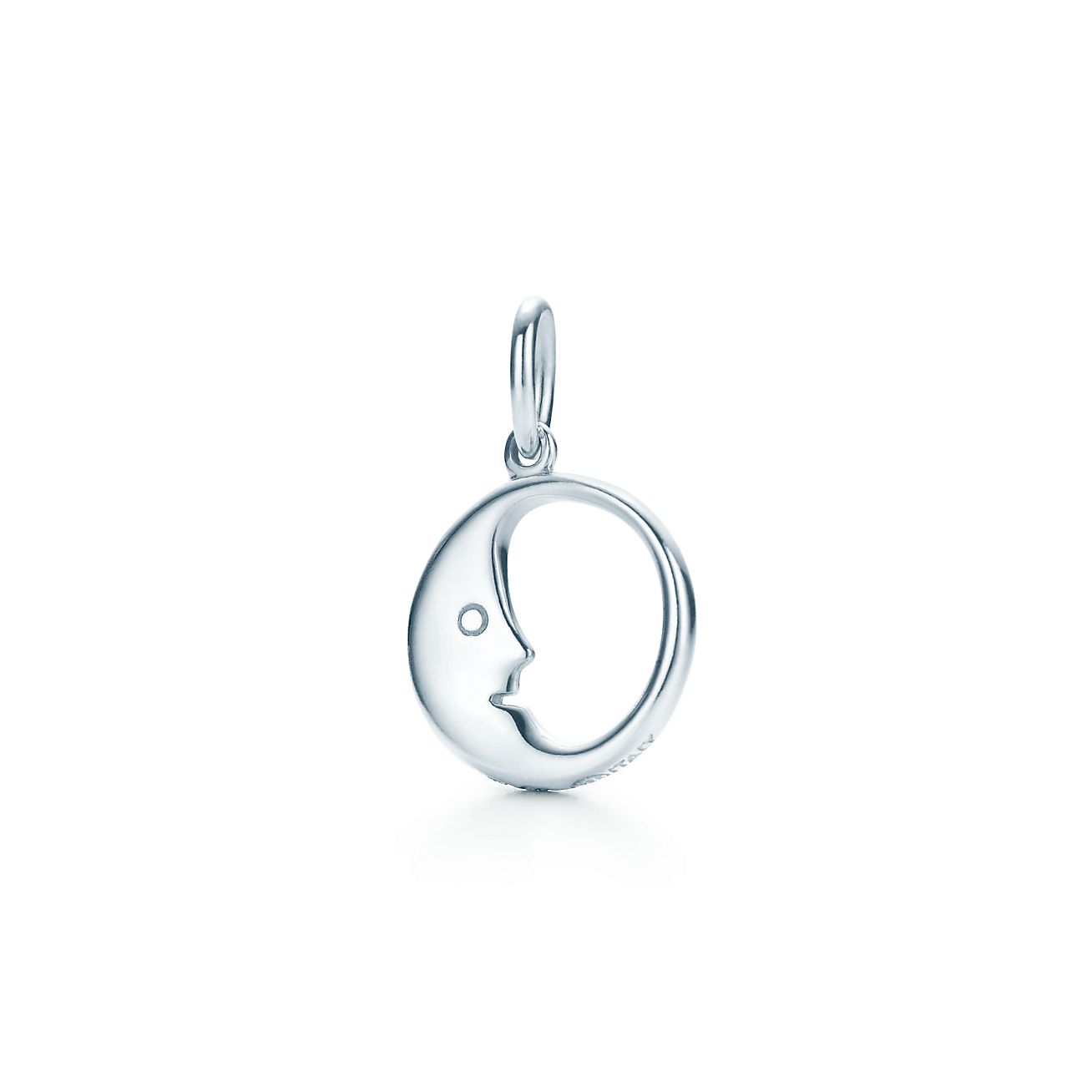 Moon charm in sterling silver.| Tiffany 