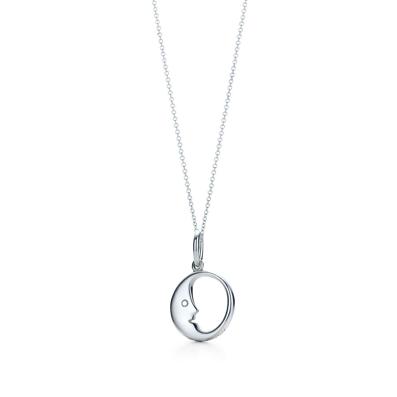 Moon charm in sterling silver 