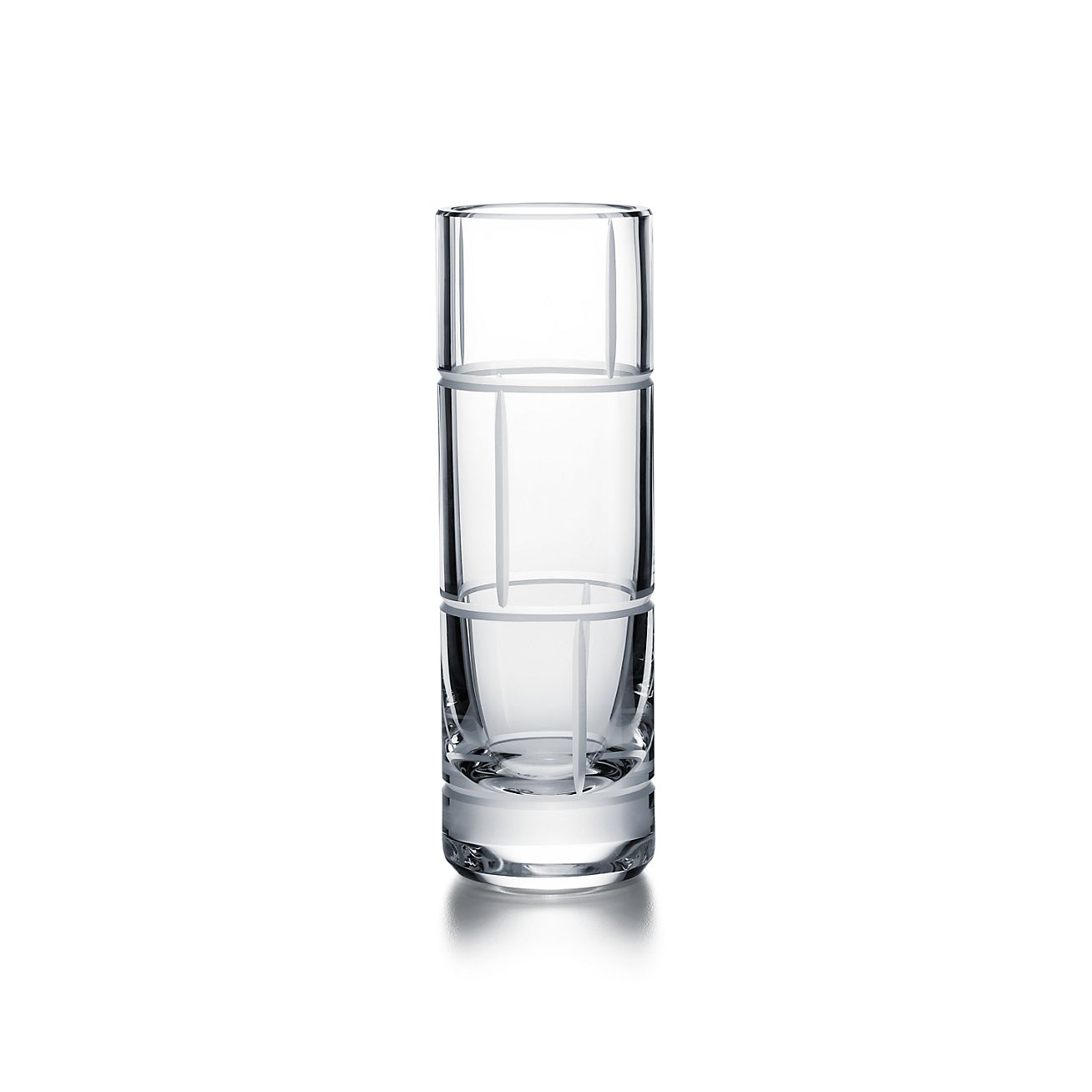 Modern Bamboo Crystal Glass Bud Vase 7 High Tiffany Co