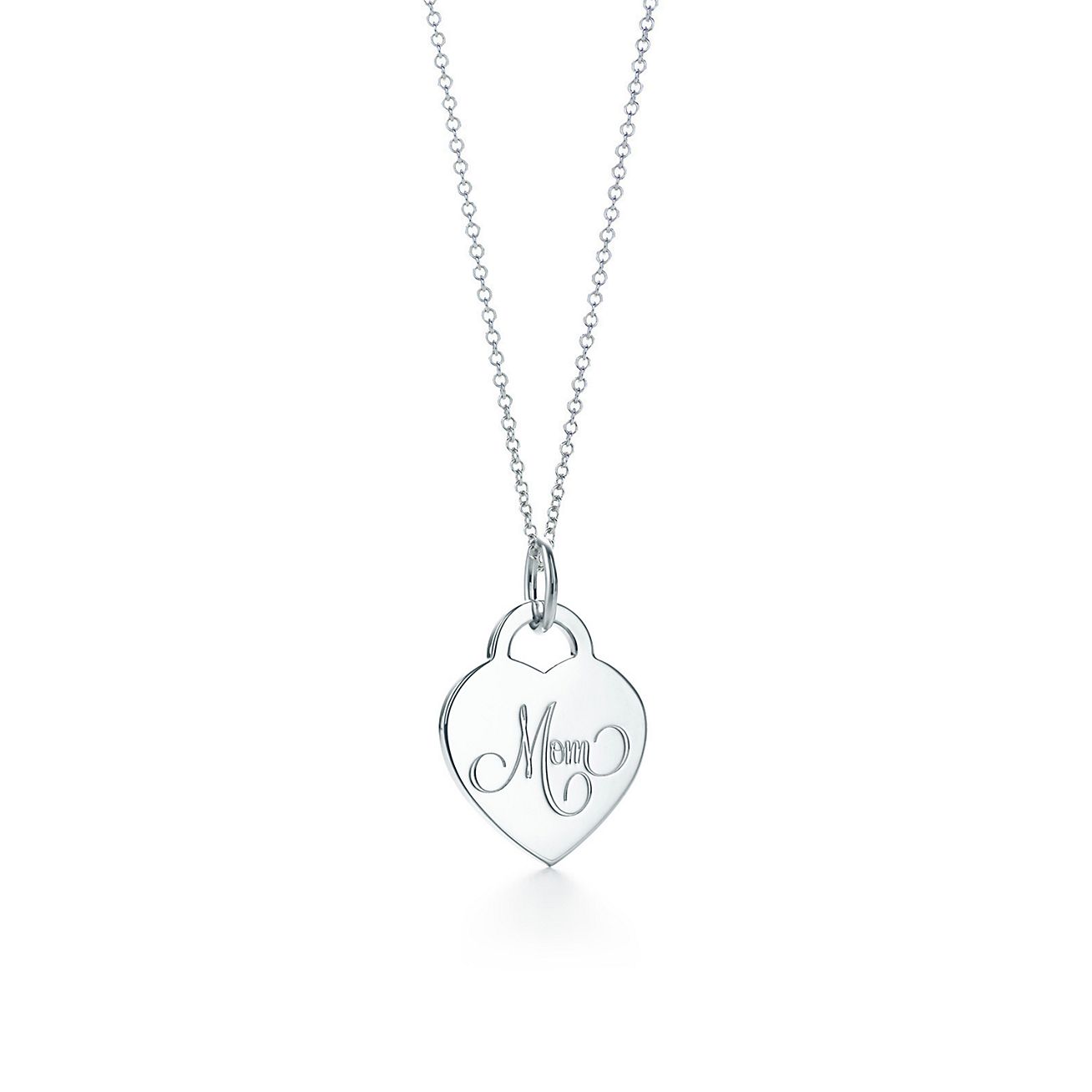 Silver 925 Rhodium Plated Script Mom Necklace - BGP01326 | Silver Palace  Inc.