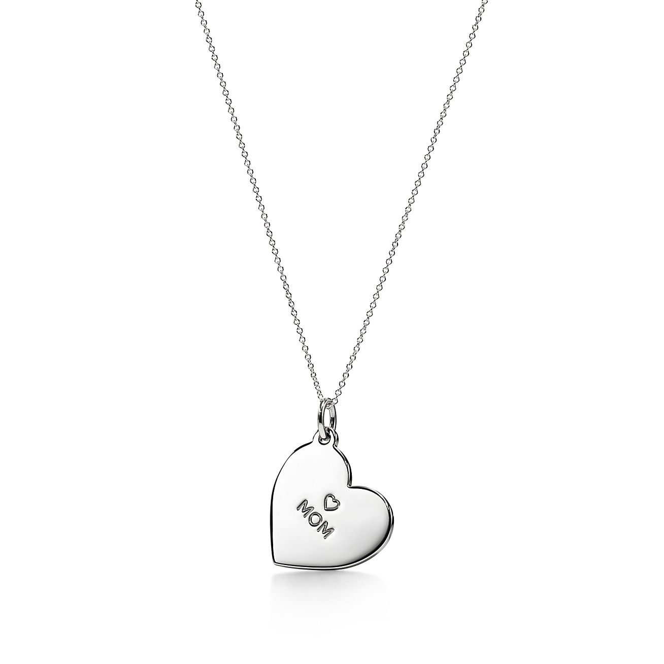Peoples Diamond Accent Cat MOM Necklace in Sterling Silver - 17.75