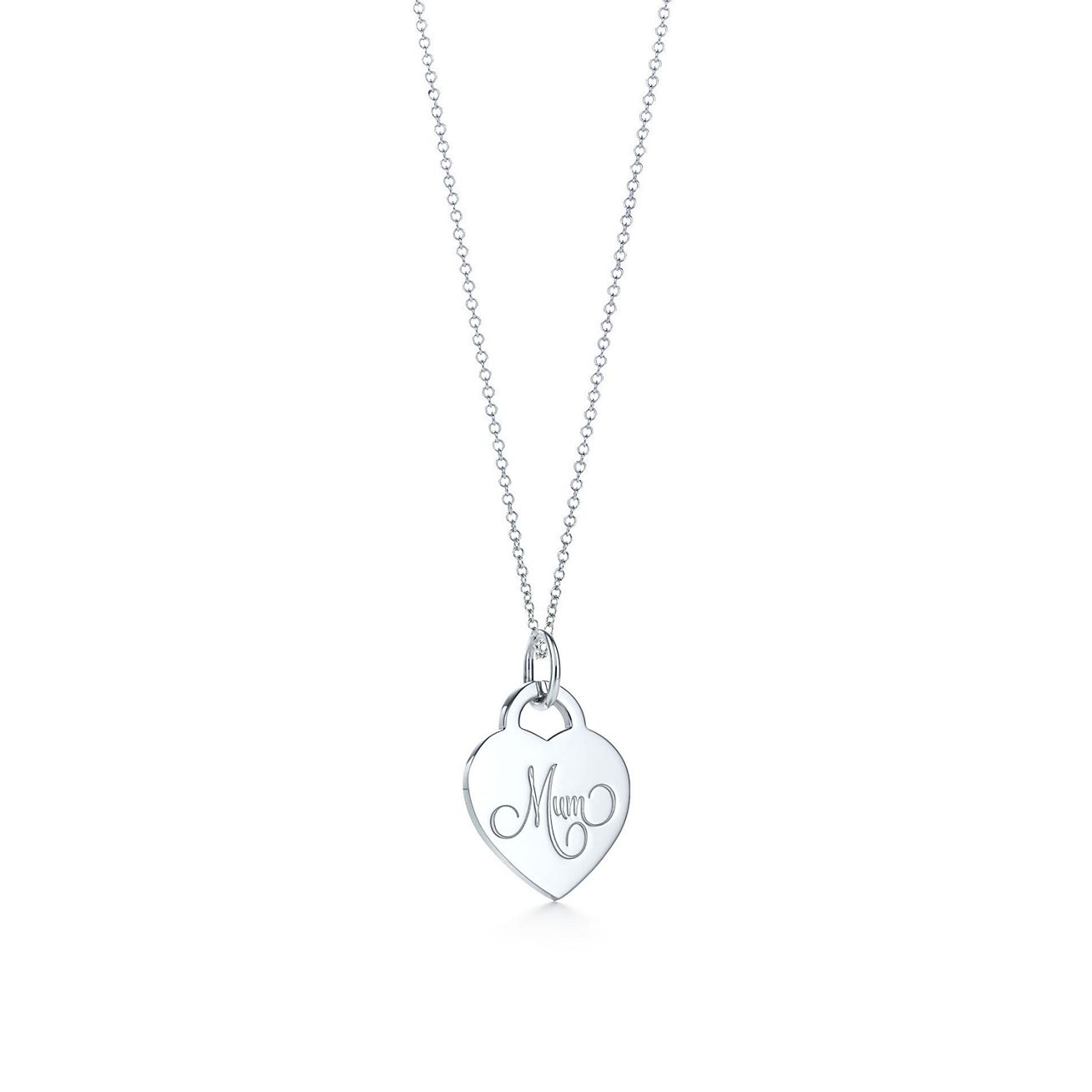 Mum Necklace in Silver with Diamonds in Sterling Silver | MYKA