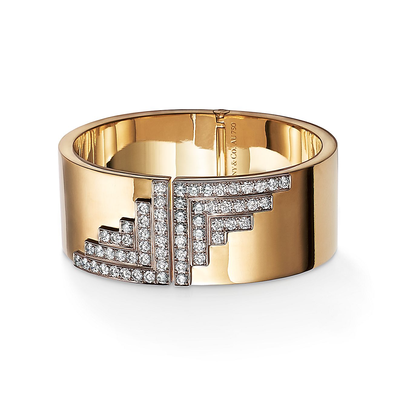 Out of Retirement™ hinged diamond bracelet in 18k gold with diamonds ...