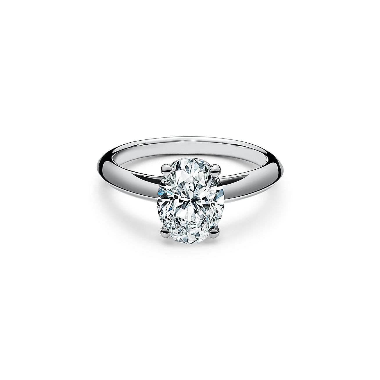 Oval-Cut Diamond Engagement Ring In Platinum. | Tiffany & Co.
