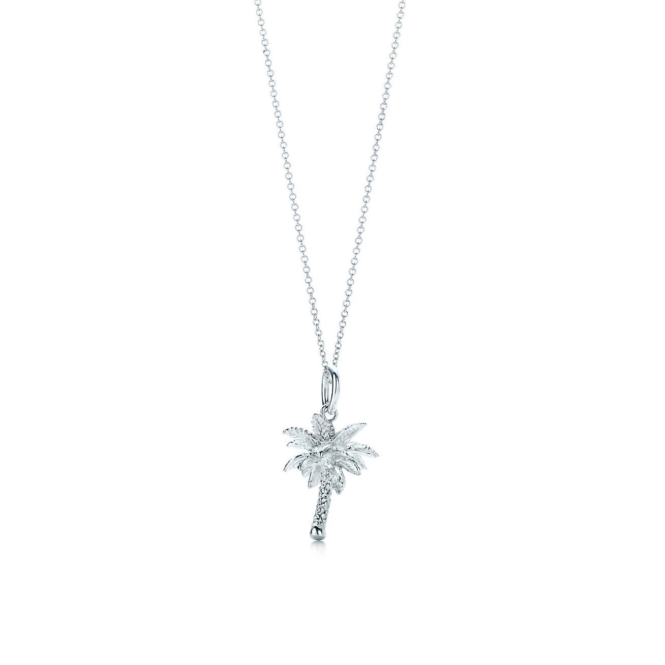Palm Tree Sunset Birds Silver Pendant Necklace | Silver bird necklace, Palm  tree pendant, Silhouette jewelry