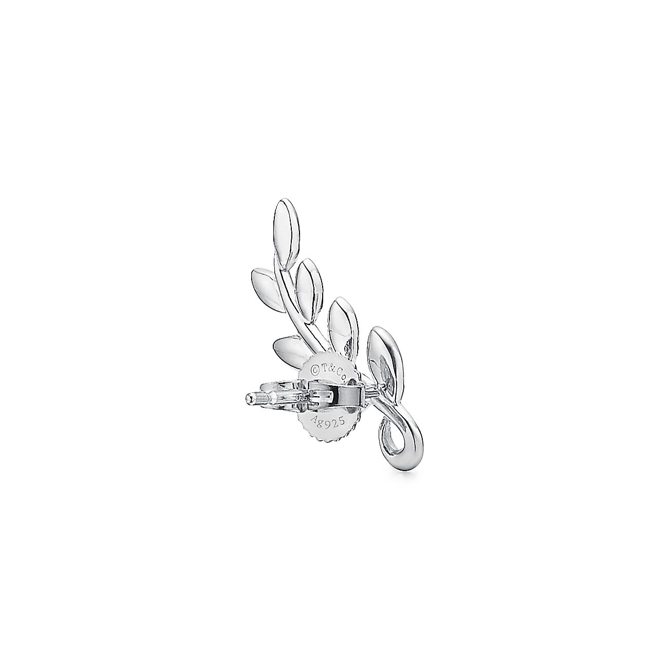 Paloma Picasso® Olive Leaf climber earrings in sterling silver. - Alternate shot 1 - Alternate shot 2