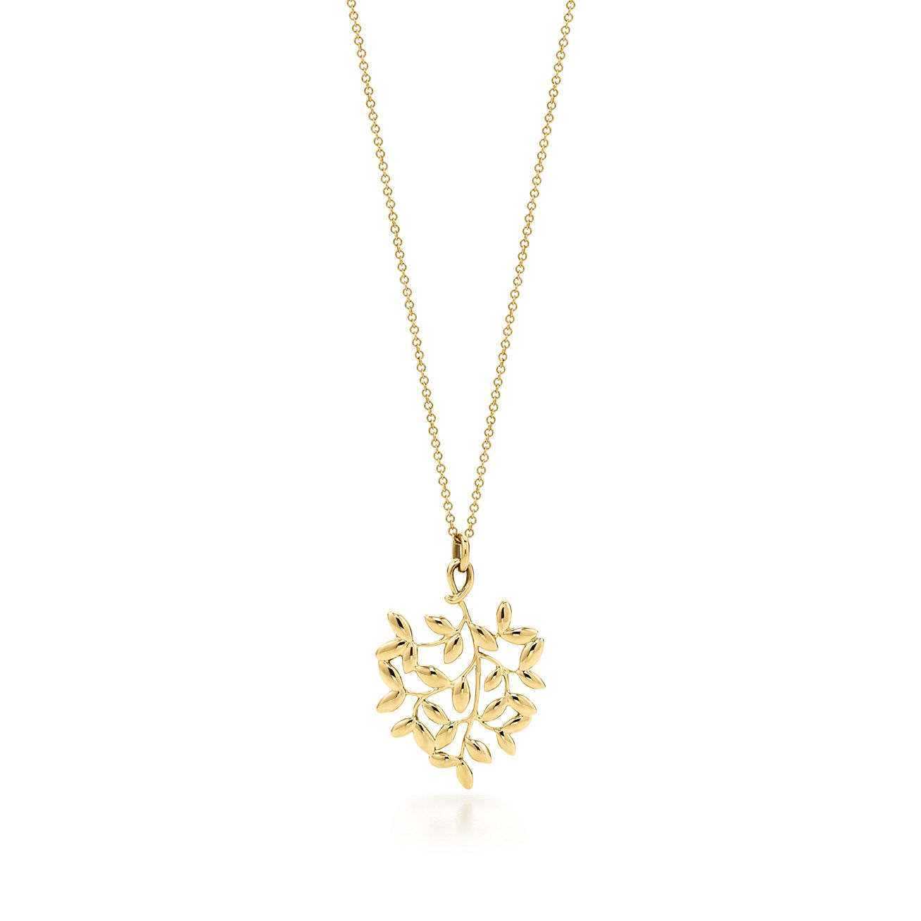 tiffany olive leaf necklace gold