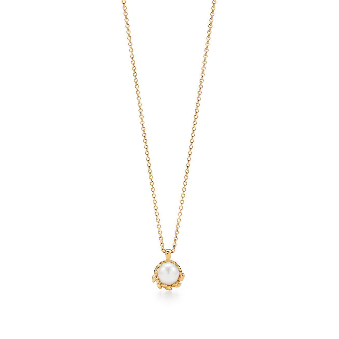 tiffany olive leaf necklace gold
