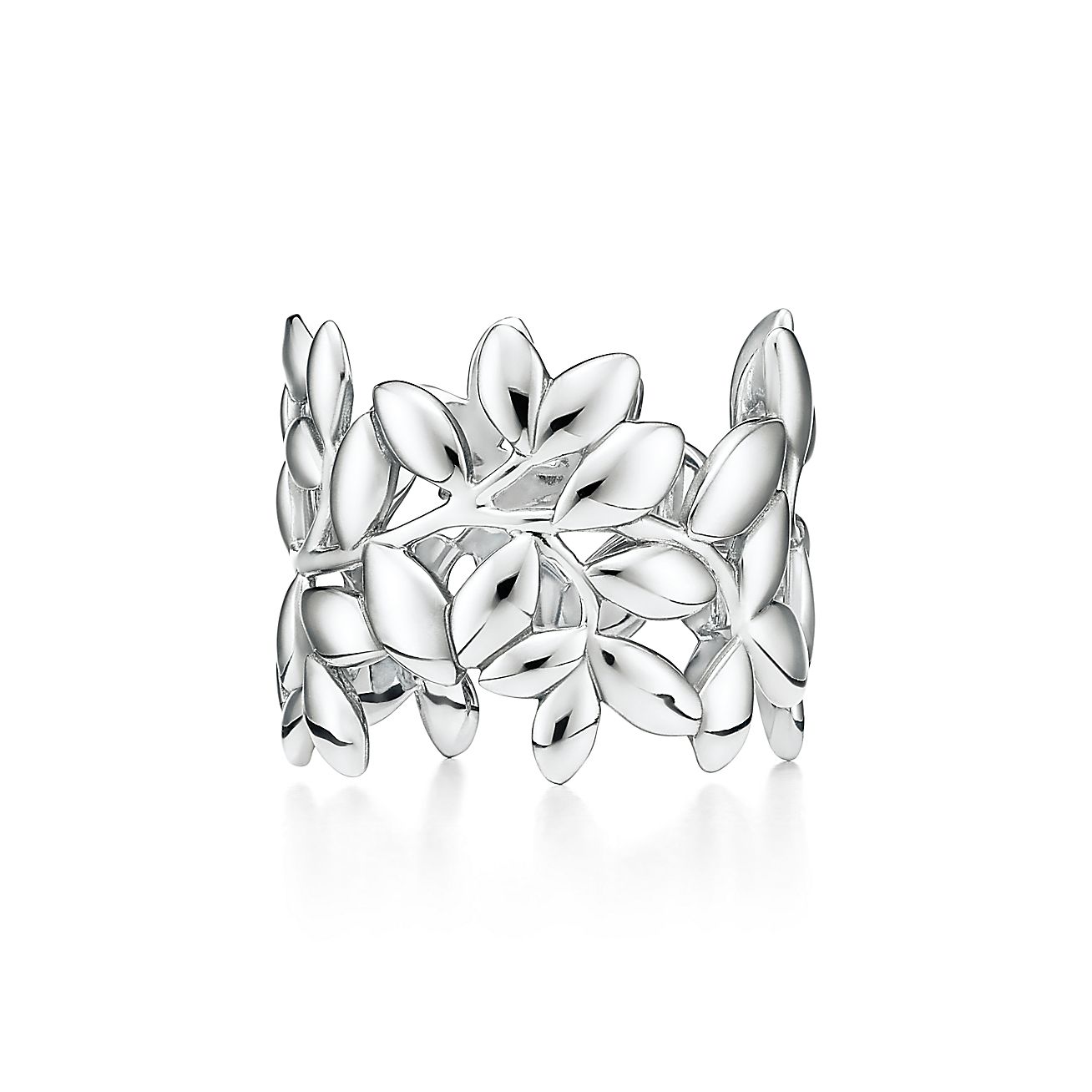 Paloma Picasso® Olive Leaf Band Ring in Silver - Alternate shot 1 - Alternate shot 2
