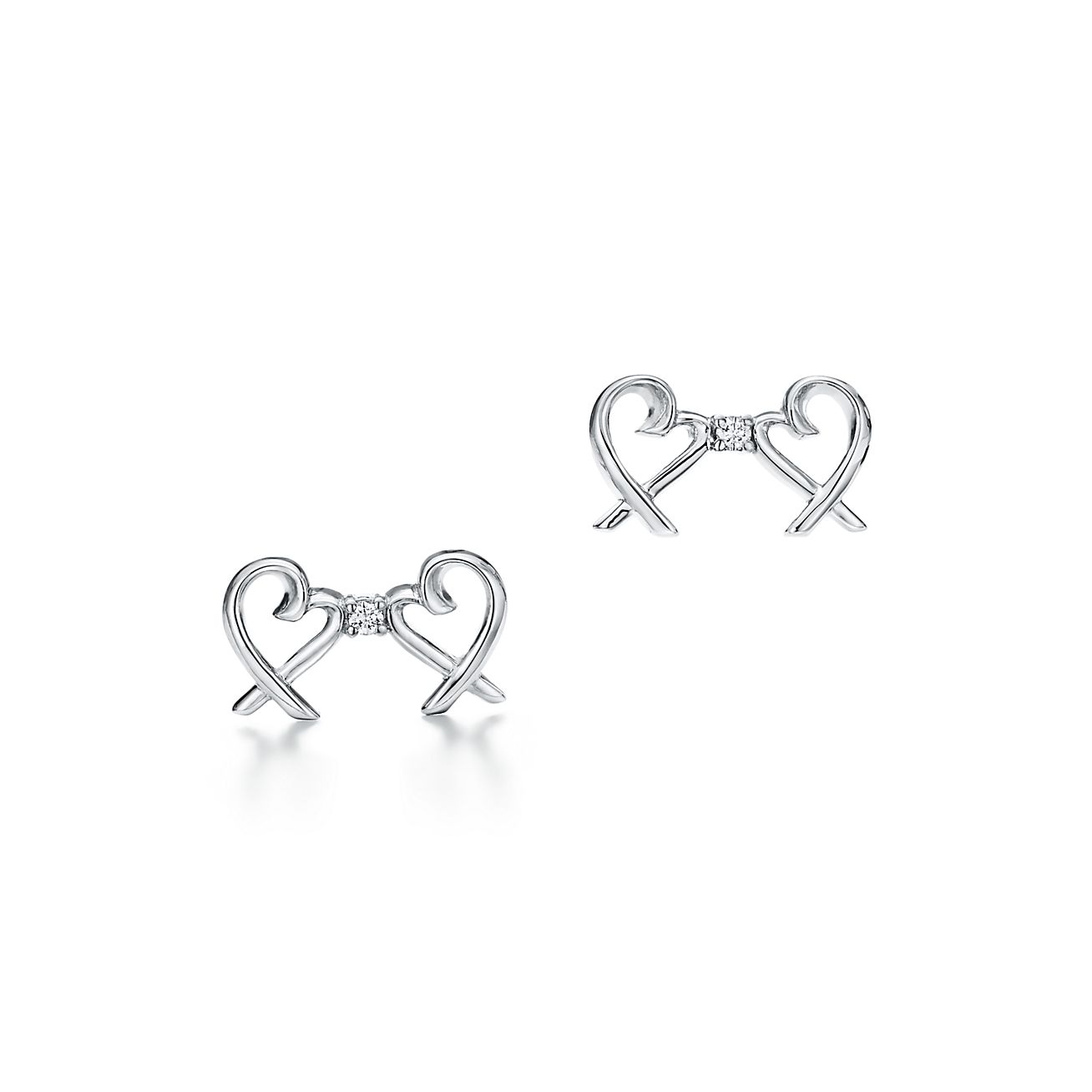 tiffany sterling silver heart earrings