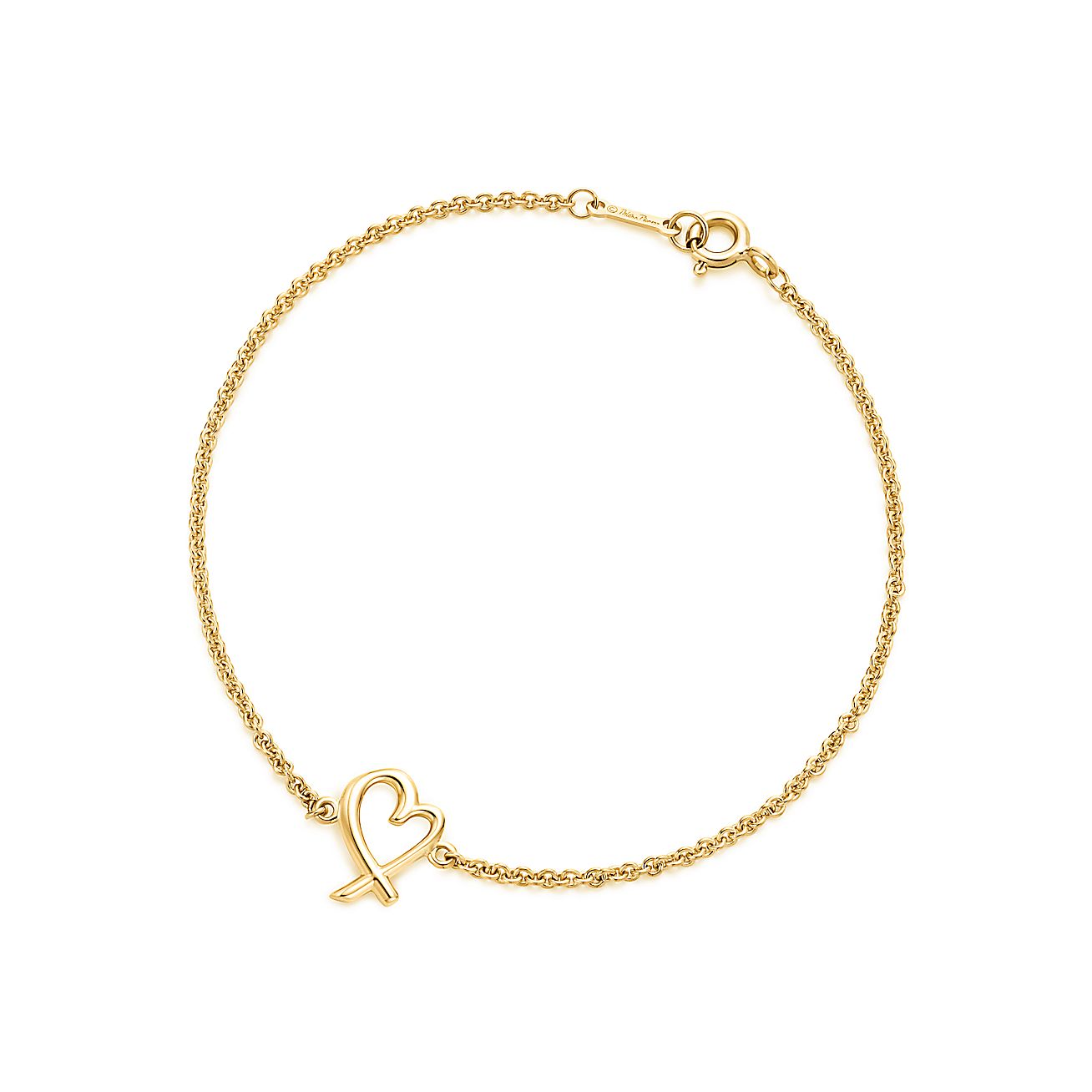 Paloma Picasso® Loving Heart bracelet in 18k gold, medium. | Tiffany & Co.