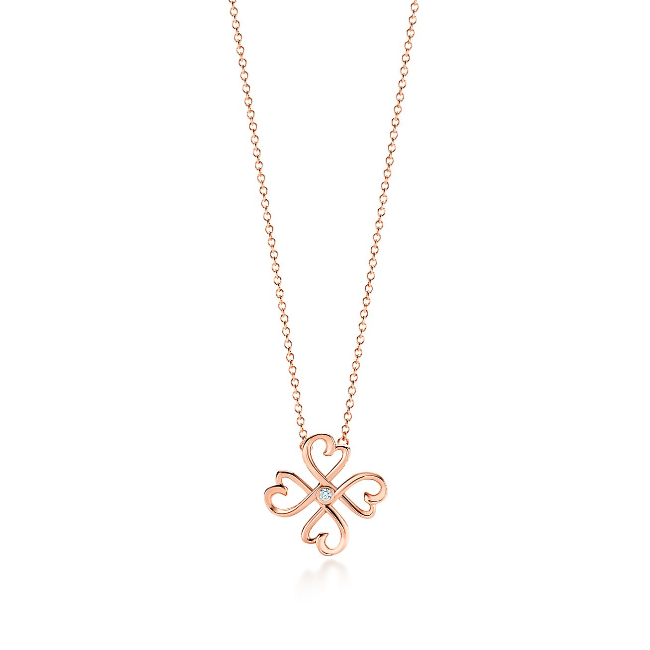 Paloma Picasso® Loving Heart pendant in 18k rose gold with a 