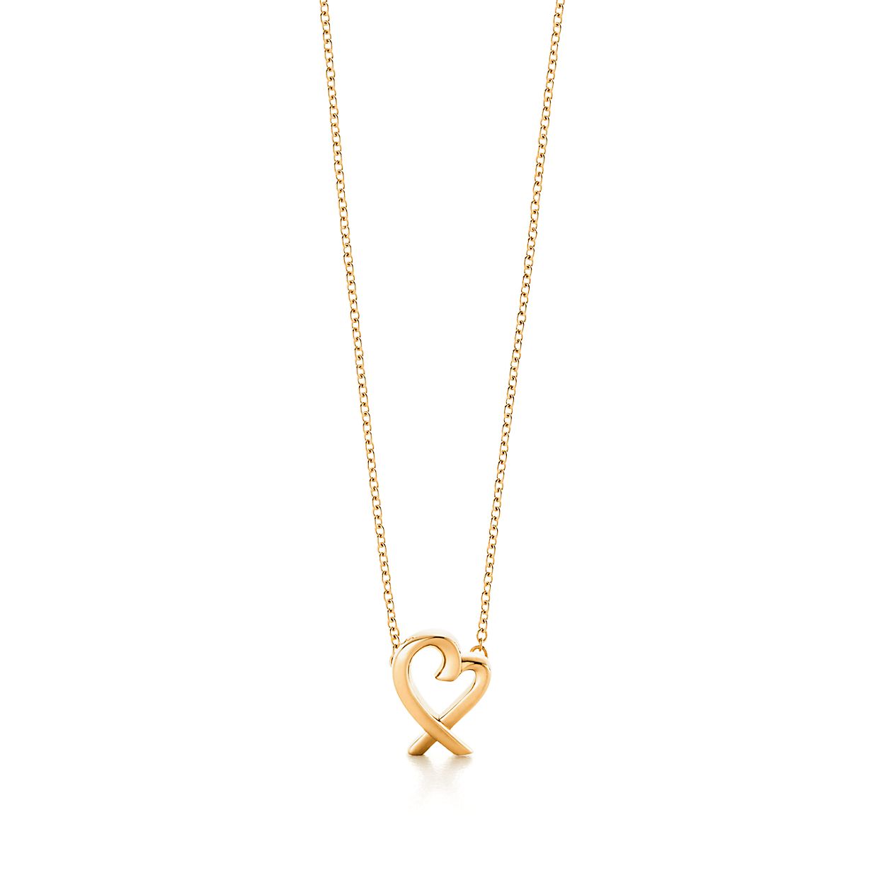 Paloma Picasso Loving Heart Pendant In 18k Gold Mini Tiffany Co Paloma Picasso Loving Heart Pendant In 18k Gold Mini Tiffany Co