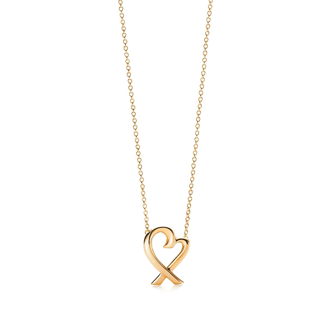 tiffany gold necklace heart