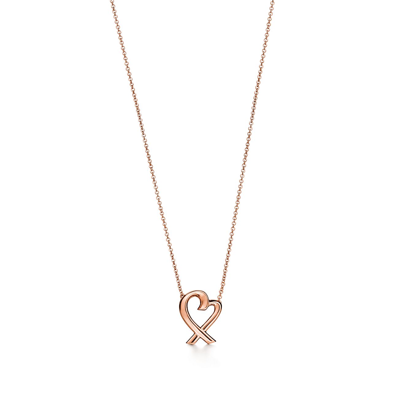 Paloma Picasso® Loving Heart pendant in 18k rose gold, small