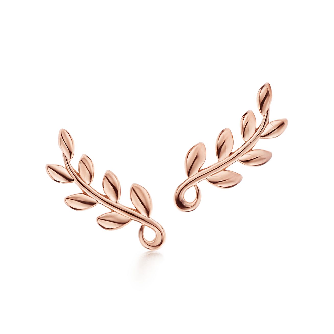 olive leaf heart earrings