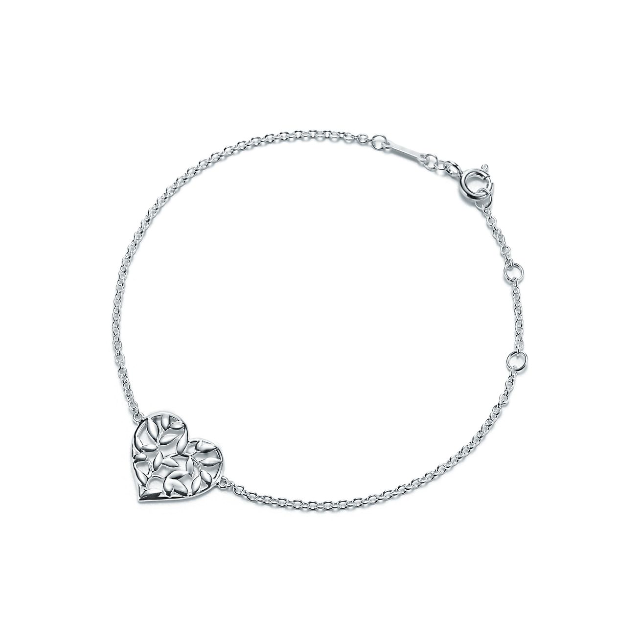 Paloma Picasso® Olive Leaf heart bracelet in sterling silver. | Tiffany ...