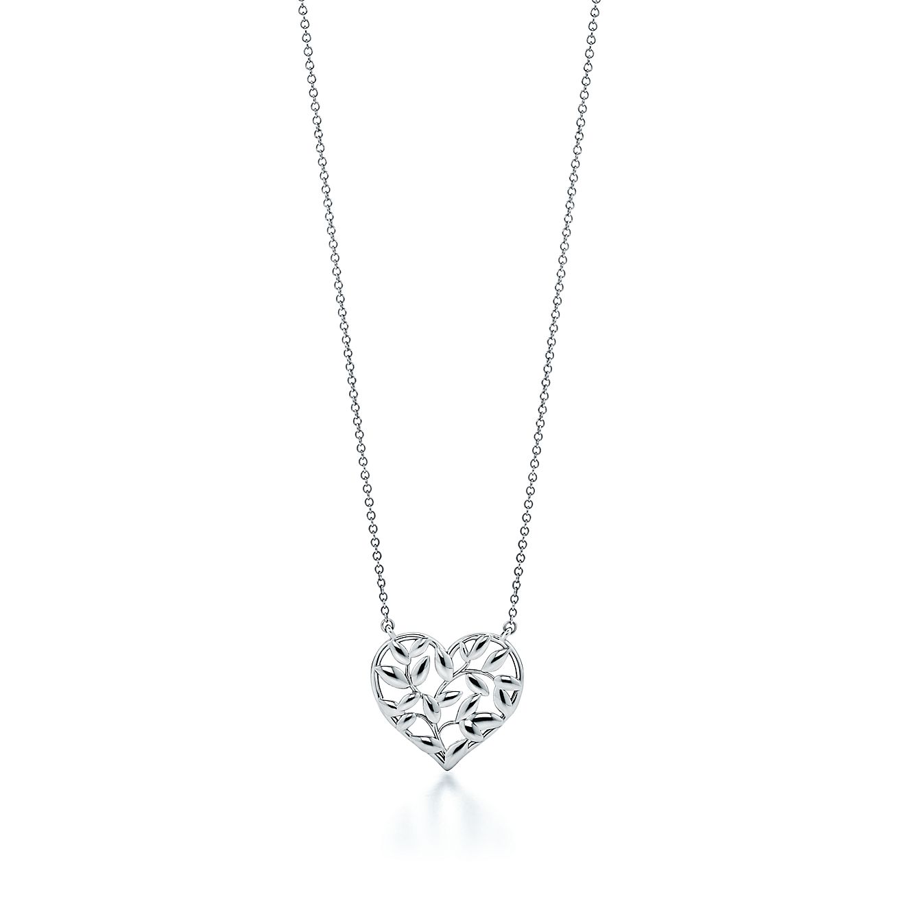 Paloma Picasso® Olive Leaf heart pendant in sterling silver 