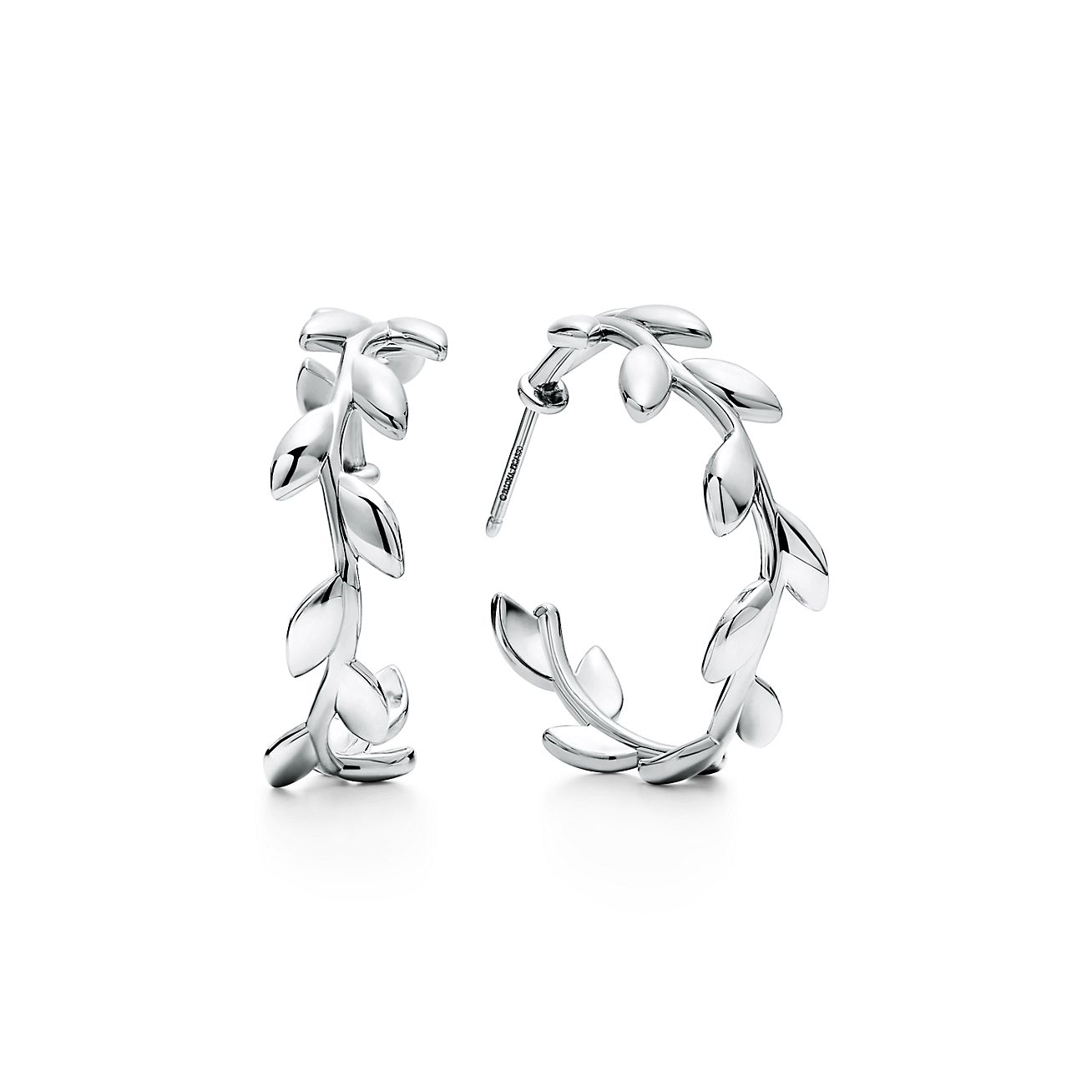 Paloma Picasso® Olive Leaf hoop earrings in sterling silver