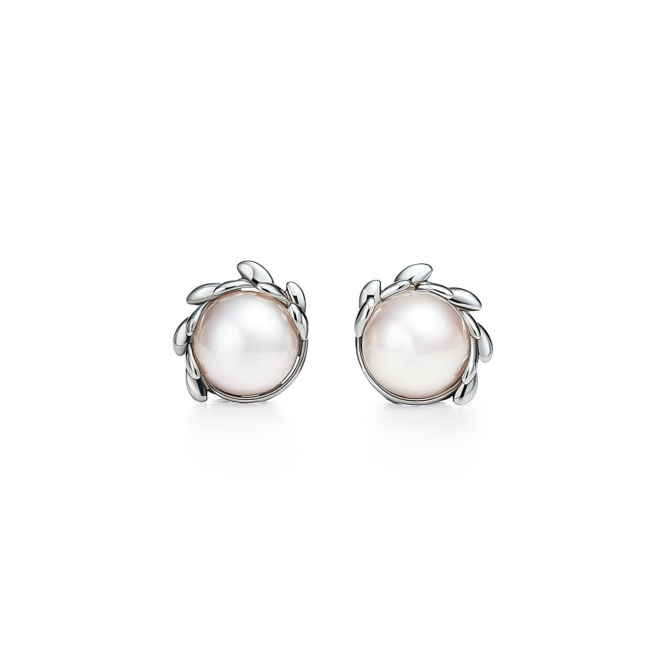 Paloma Pico Olive Leaf Pearl Earrings In Sterling Silver Paloma Pico Olive Leaf Pearl Earrings In Sterling Silver Tiffany Co