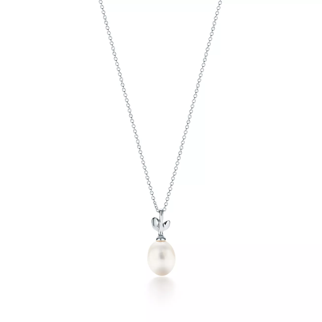 Olive Leaf Pearl Pendant