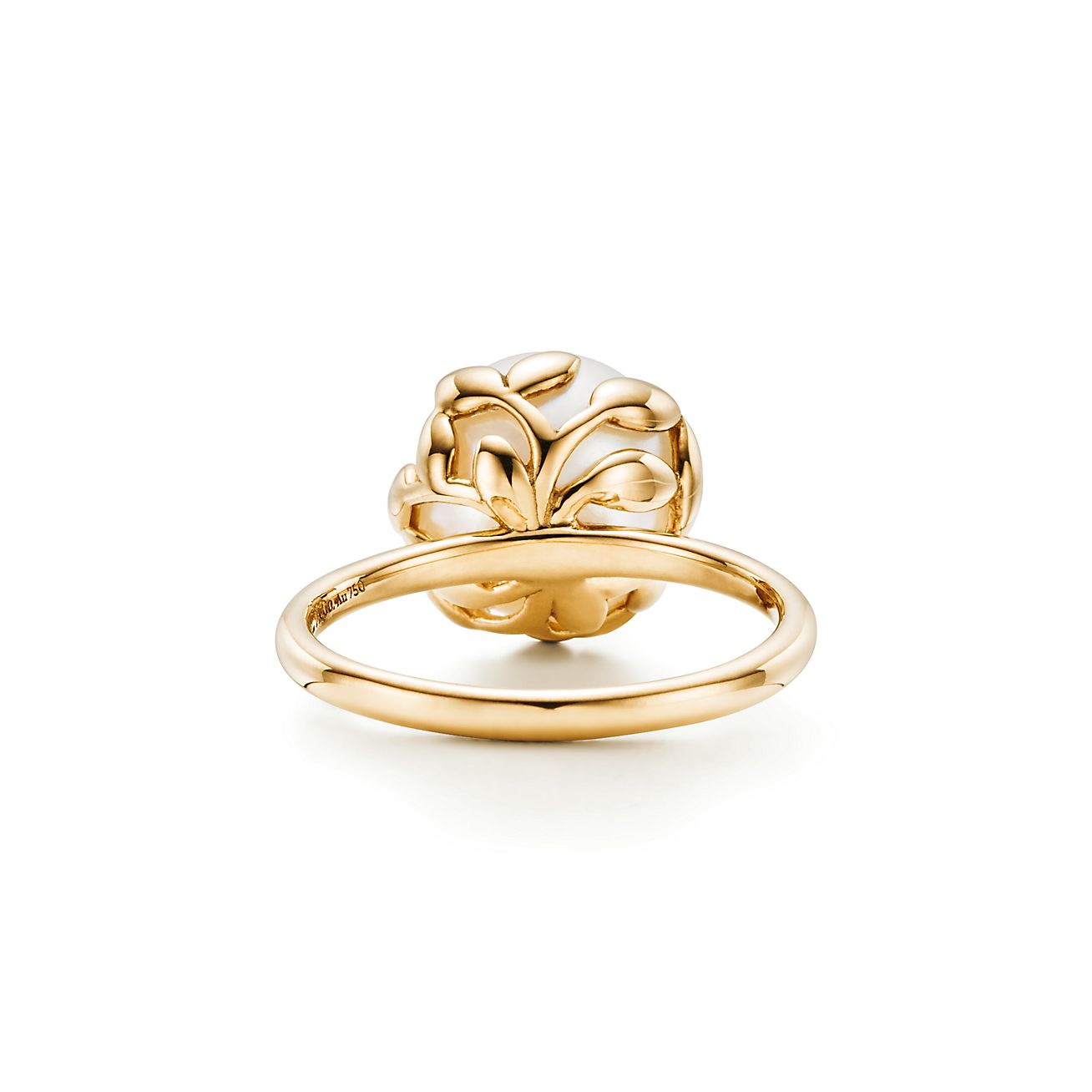 Paloma Picasso® Olive Leaf ring in 18k gold with a freshwater