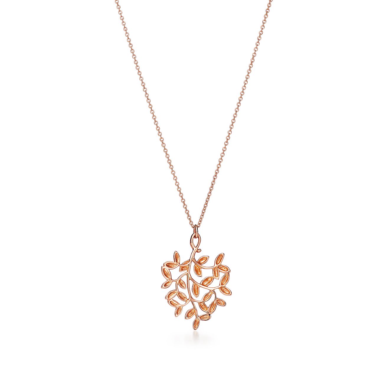 Paloma Picasso® Olive Leaf pendant in 18k rose gold, small