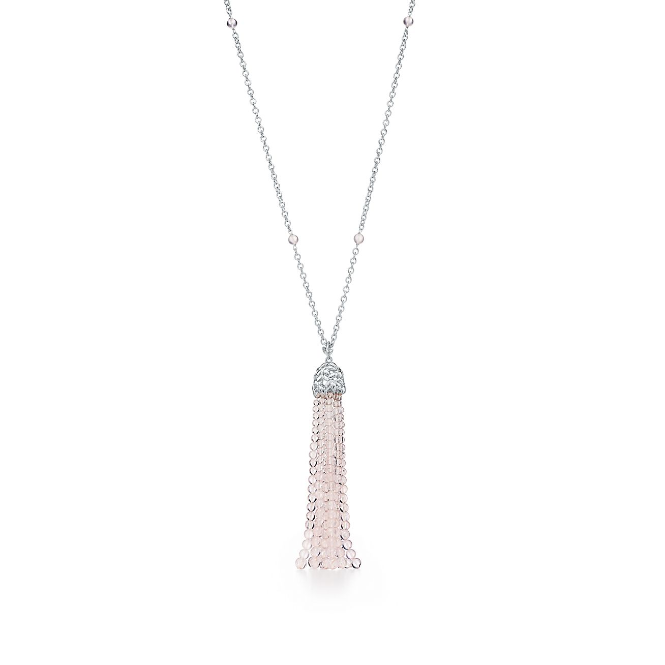 tiffany rose quartz necklace