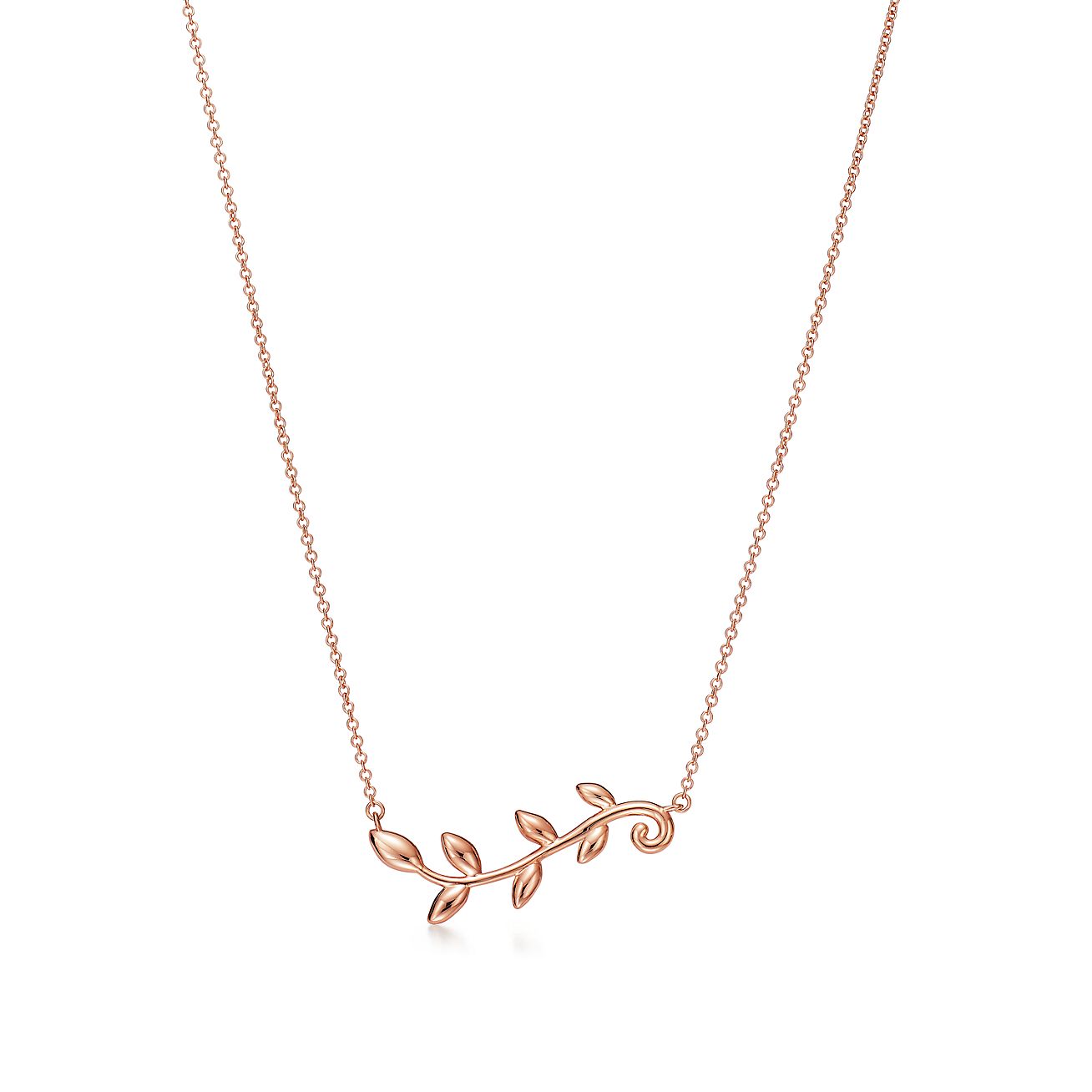 Paloma Picasso® Olive Leaf vine pendant in 18k gold. | Tiffany & Co.