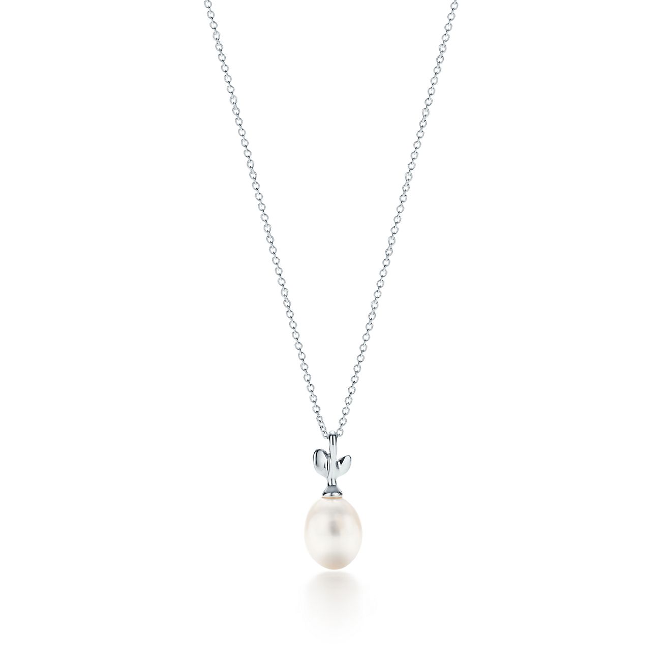 paloma picasso olive leaf pearl pendant