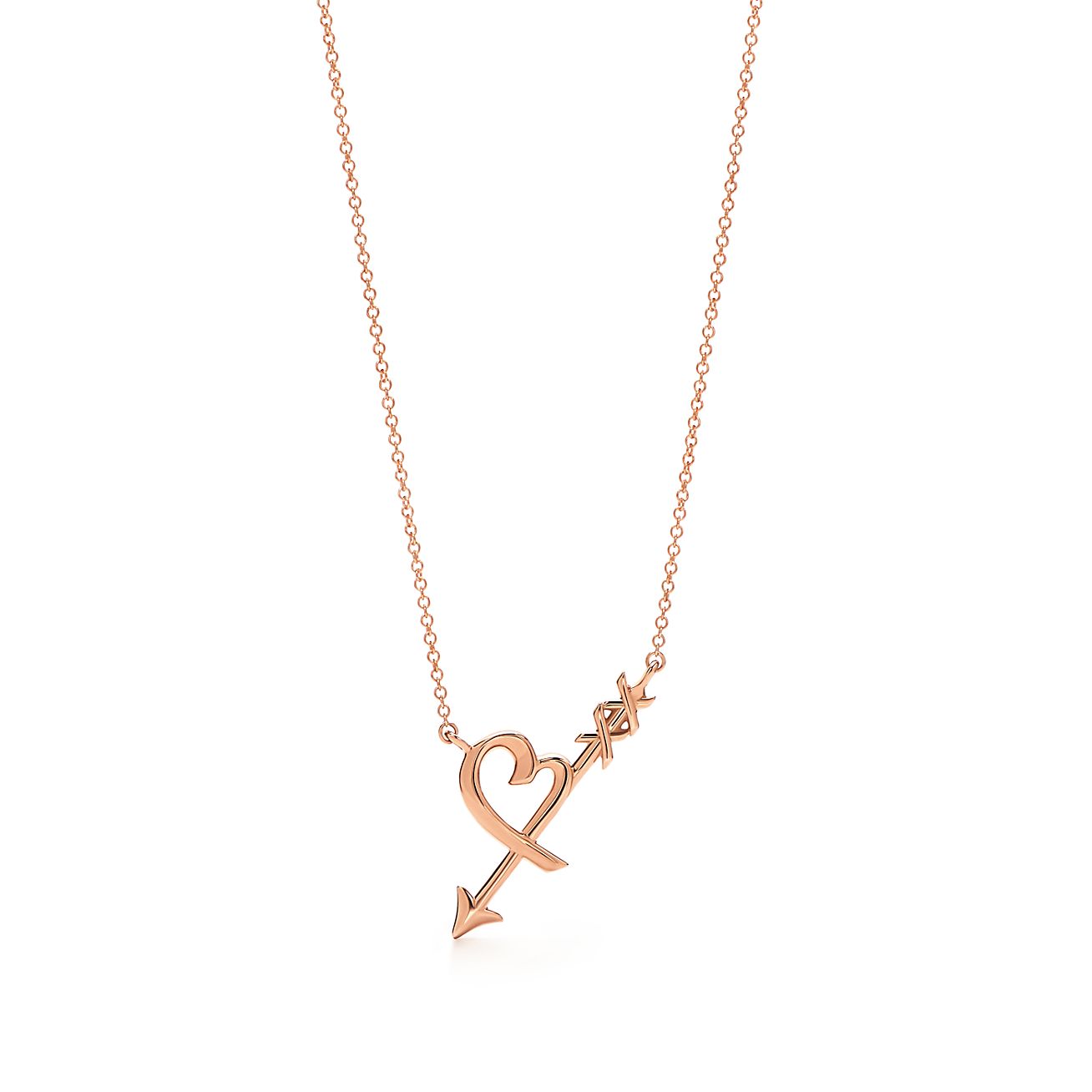 tiffany heart arrow necklace
