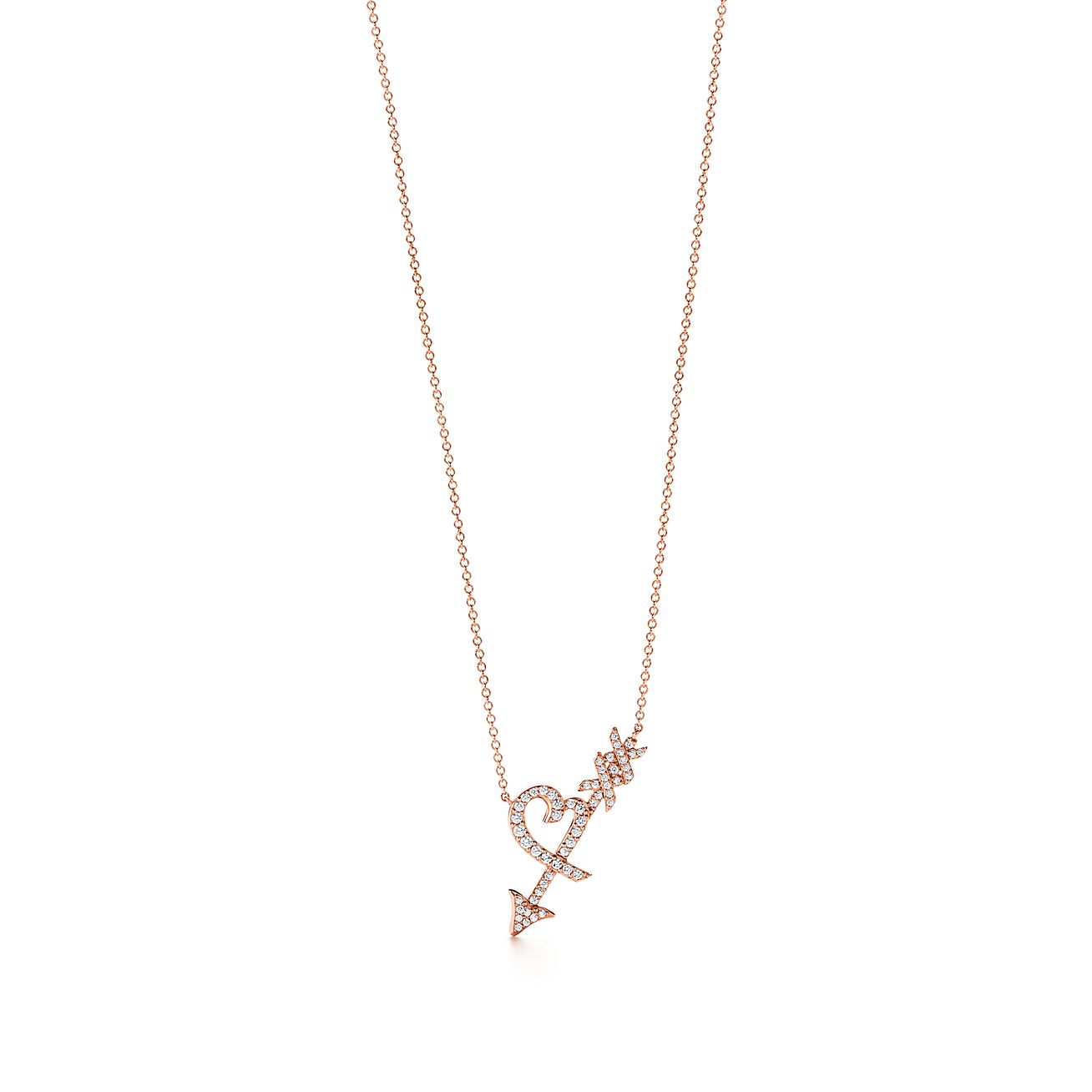 tiffany arrow necklace rose gold