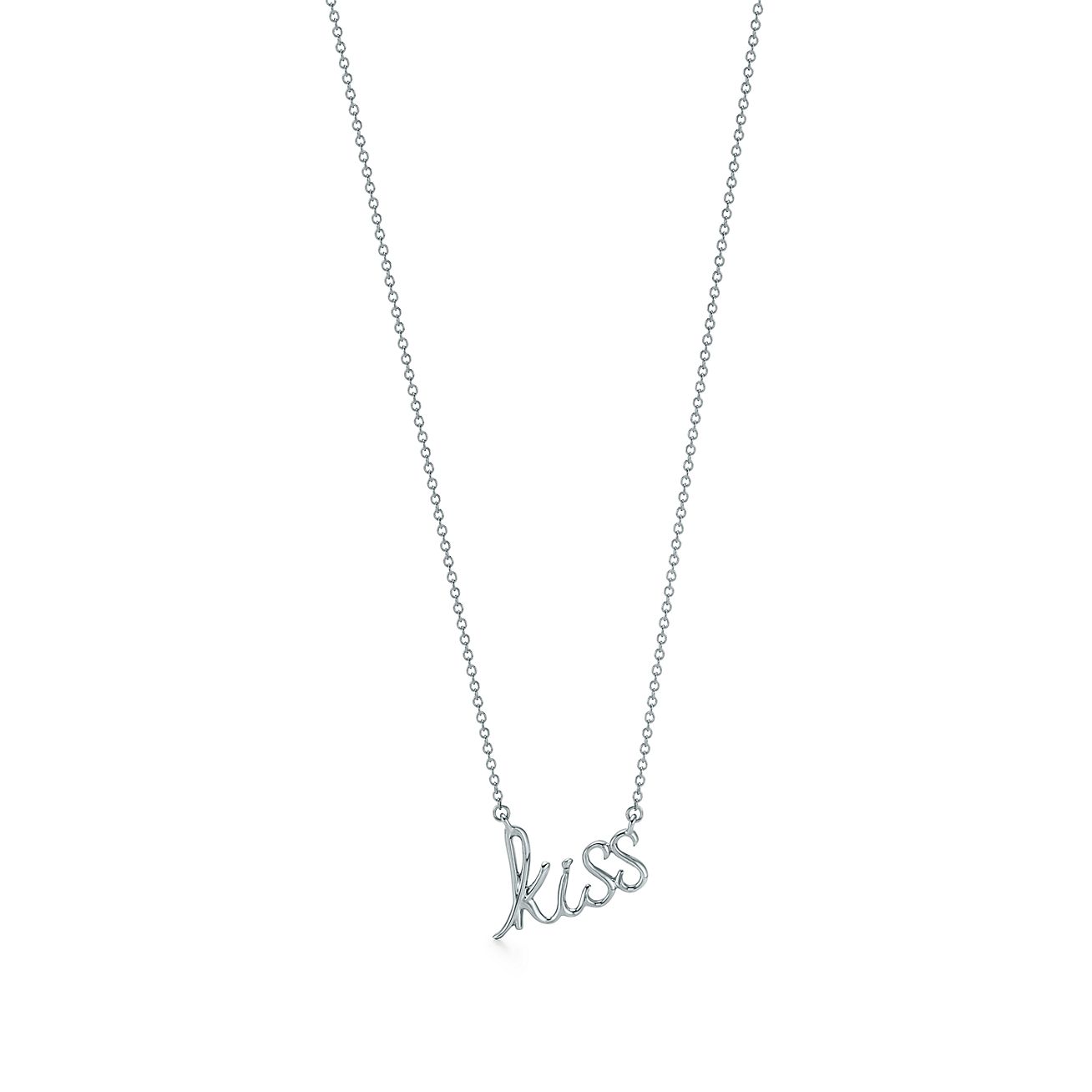 Paloma's Graffiti kiss pendant in sterling silver. | Tiffany & Co.