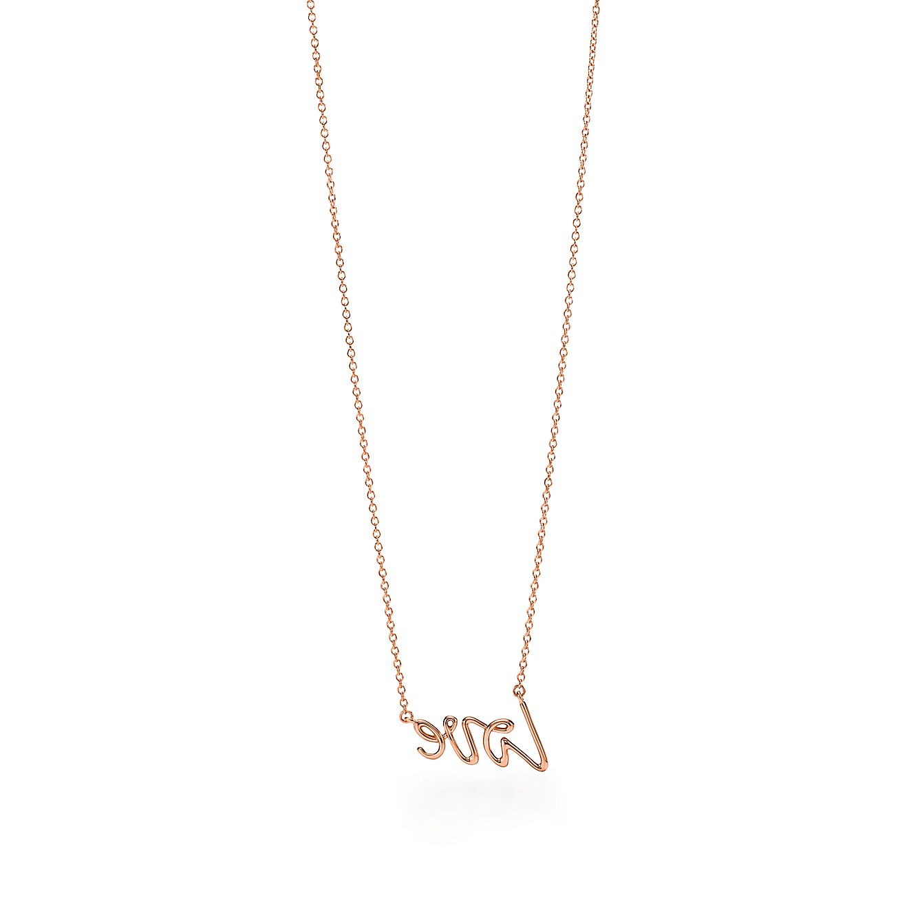 Paloma S Graffiti Love Pendant In 18k Rose Gold Small Tiffany Co