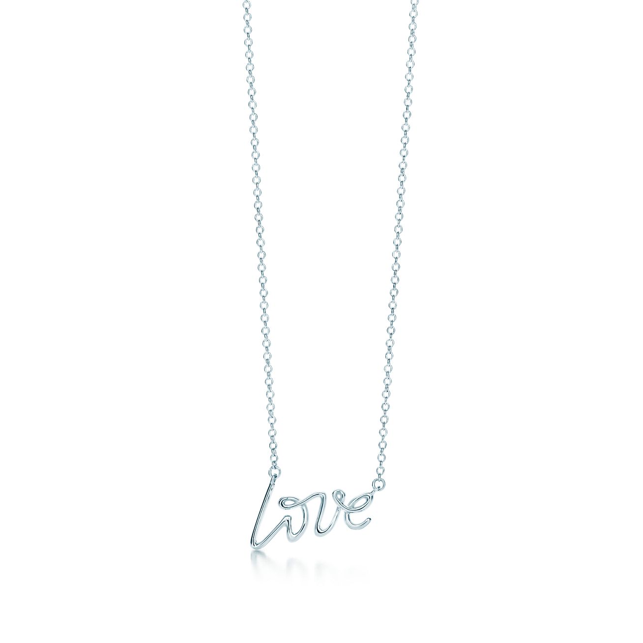 tiffany love necklace sterling silver