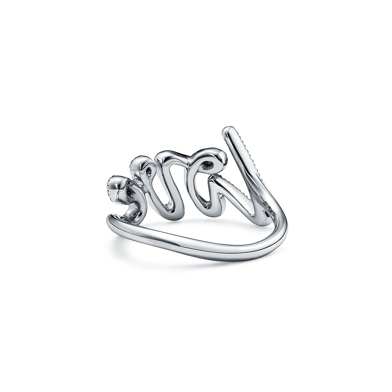 Paloma s Graffiti Love Ring in White Gold with Diamonds Small