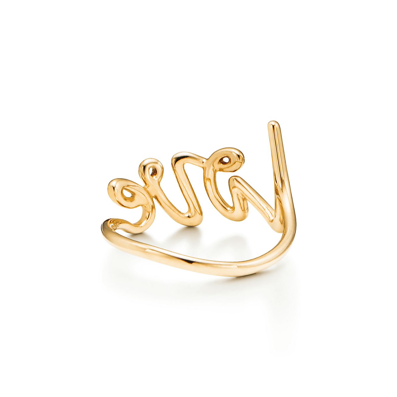 Paloma s Graffiti Love Ring in Yellow Gold Small Tiffany Co