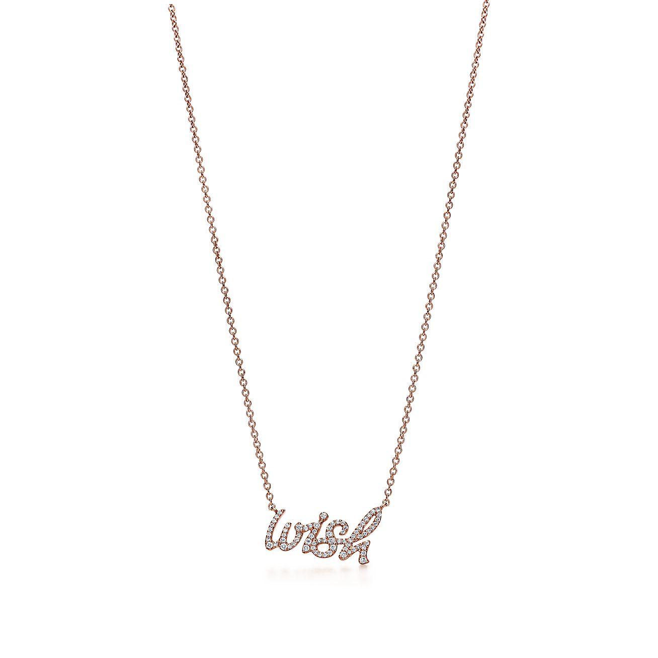 Paloma's Graffiti wish pendant in 18k rose gold with diamonds ...