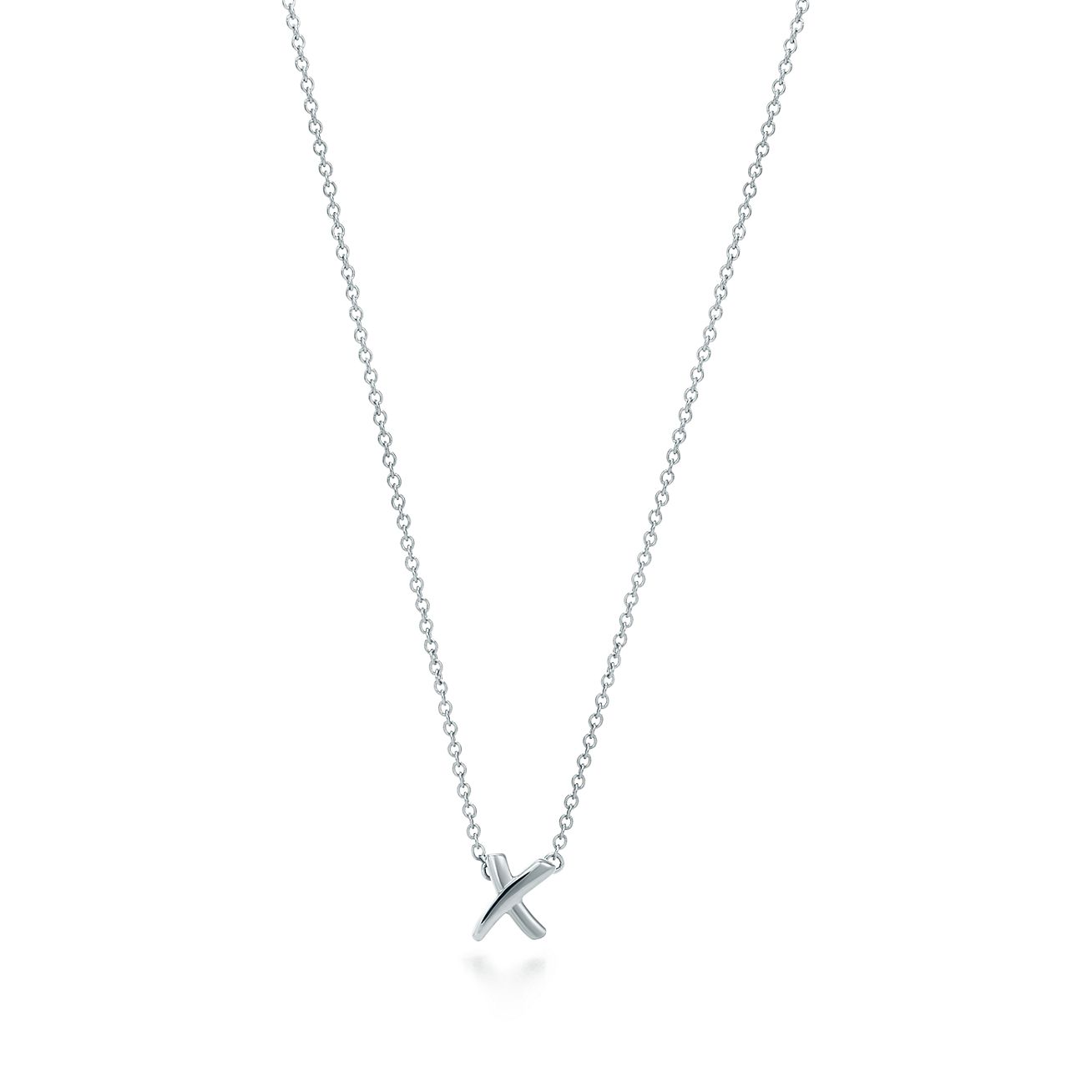 Tiffany and Co Silver Diamond Picasso X Kiss Necklace Pendant Charm 17 Inch  Gift Pouch Love - Etsy Ireland