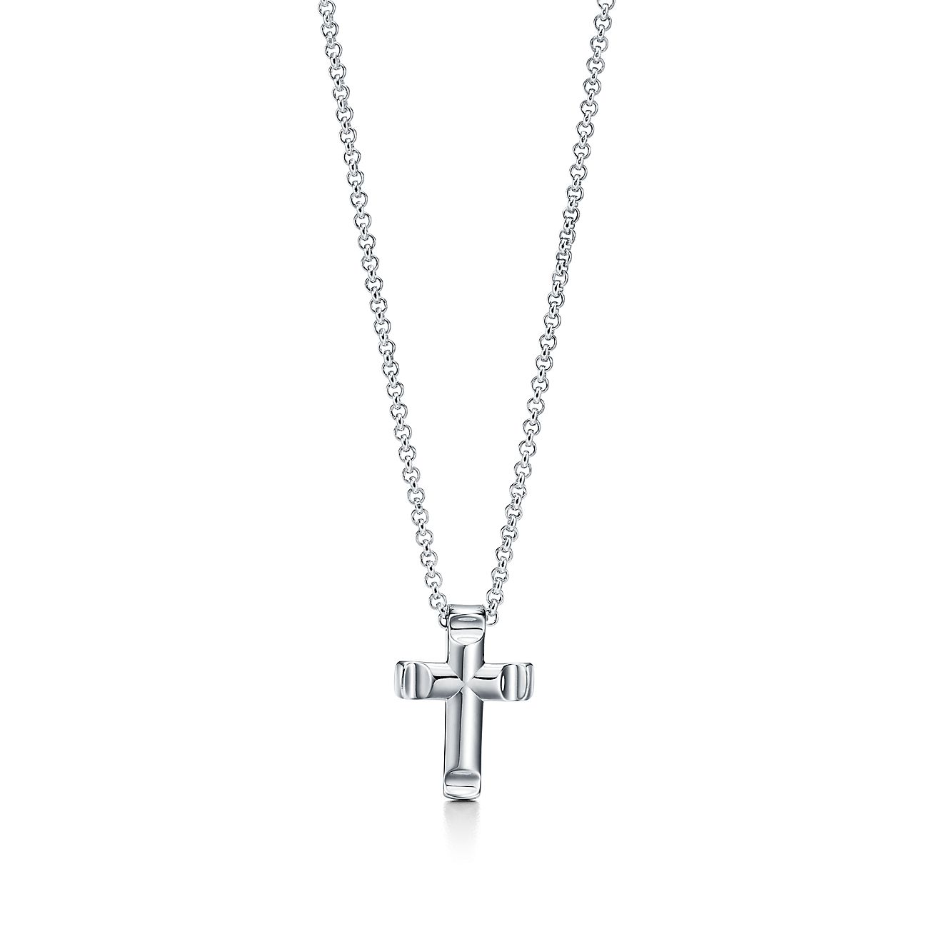 tiffany and co silver cross necklace